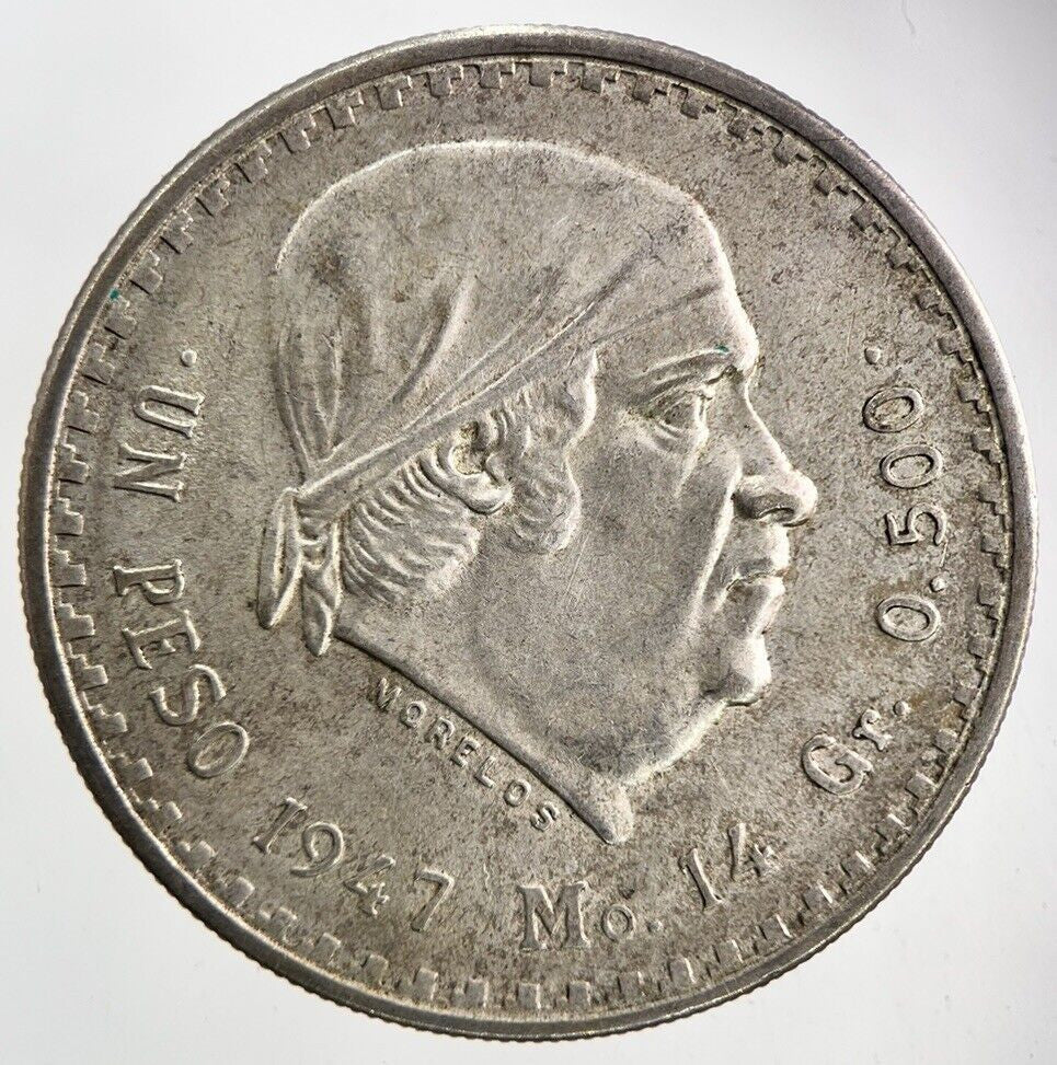 1947 Mexico 1 Un Peso Silver Coin | Very High Grade
