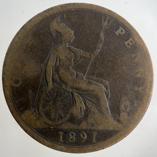 1891 Victoria One Penny Coin | Collectable Grade