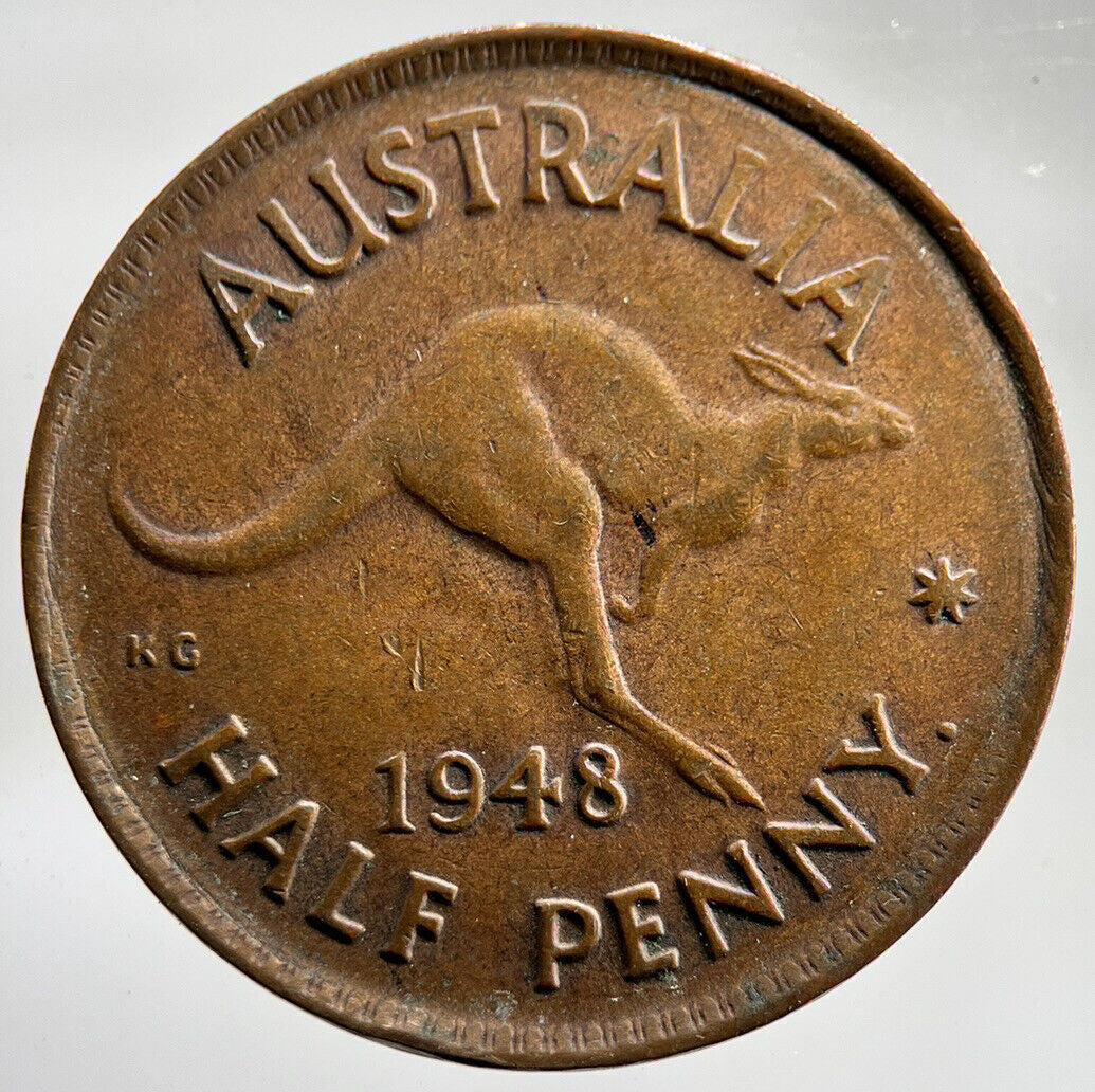 1948 Australia Half Penny Coin | Fine Collectable Grade | a1621