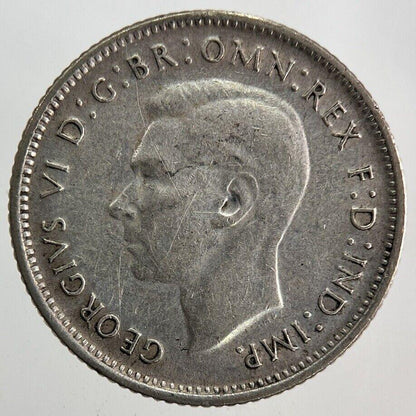 1948 Australia Sixpence Silver Coin | Fine Collectable Grade