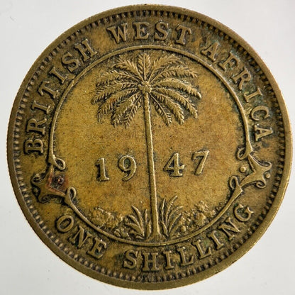 1947 West Africa One Shilling Coin | Fine Collectable Grade