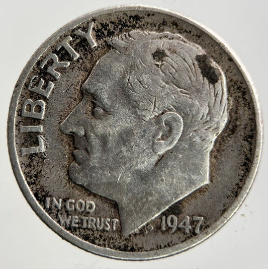 1947 US USA Roosevelt One Dime Silver Coin | Collectable Grade