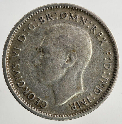 1948 Australia Sixpence Silver Coin | Fine Collectable Grade