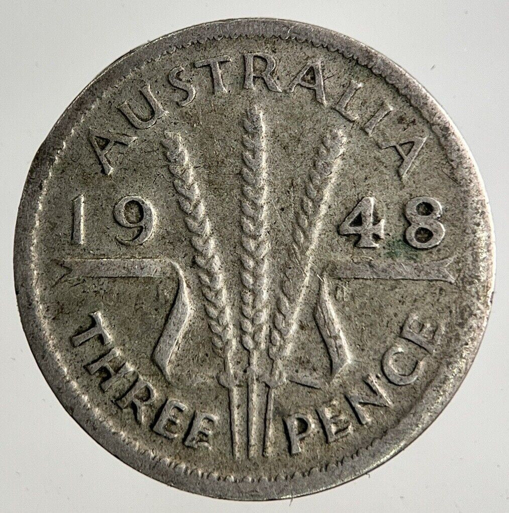 1948 Australia Threepence Silver Coin | Fine Collectable Grade