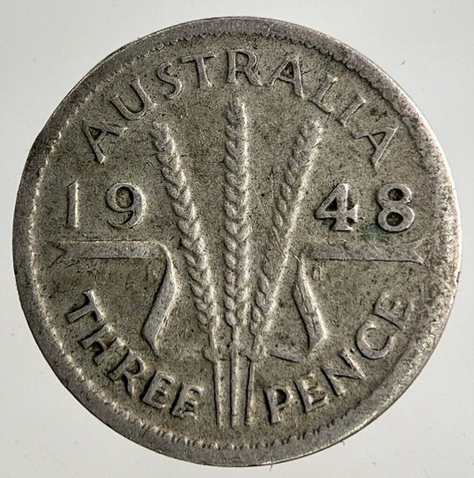 1948 Australia Threepence Silver Coin | Fine Collectable Grade