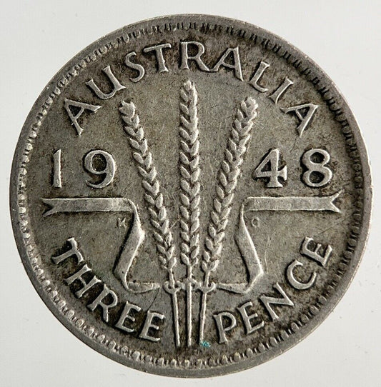 1948 Australia Threepence Silver Coin | Fine Collectable Grade