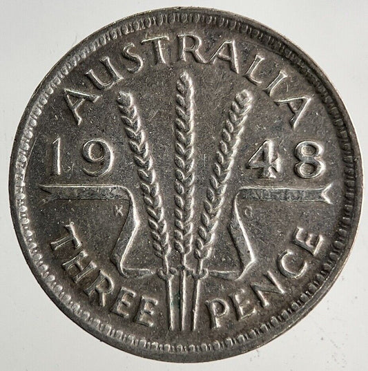 1948 Australia Threepence Silver Coin | Fine Collectable Grade