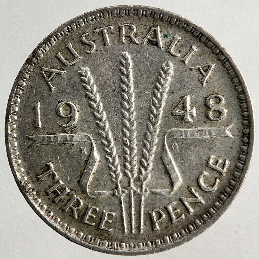 1948 Australia Threepence Silver Coin | Fine Collectable Grade
