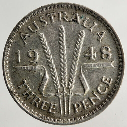 1948 Australia Threepence Silver Coin | Fine Collectable Grade