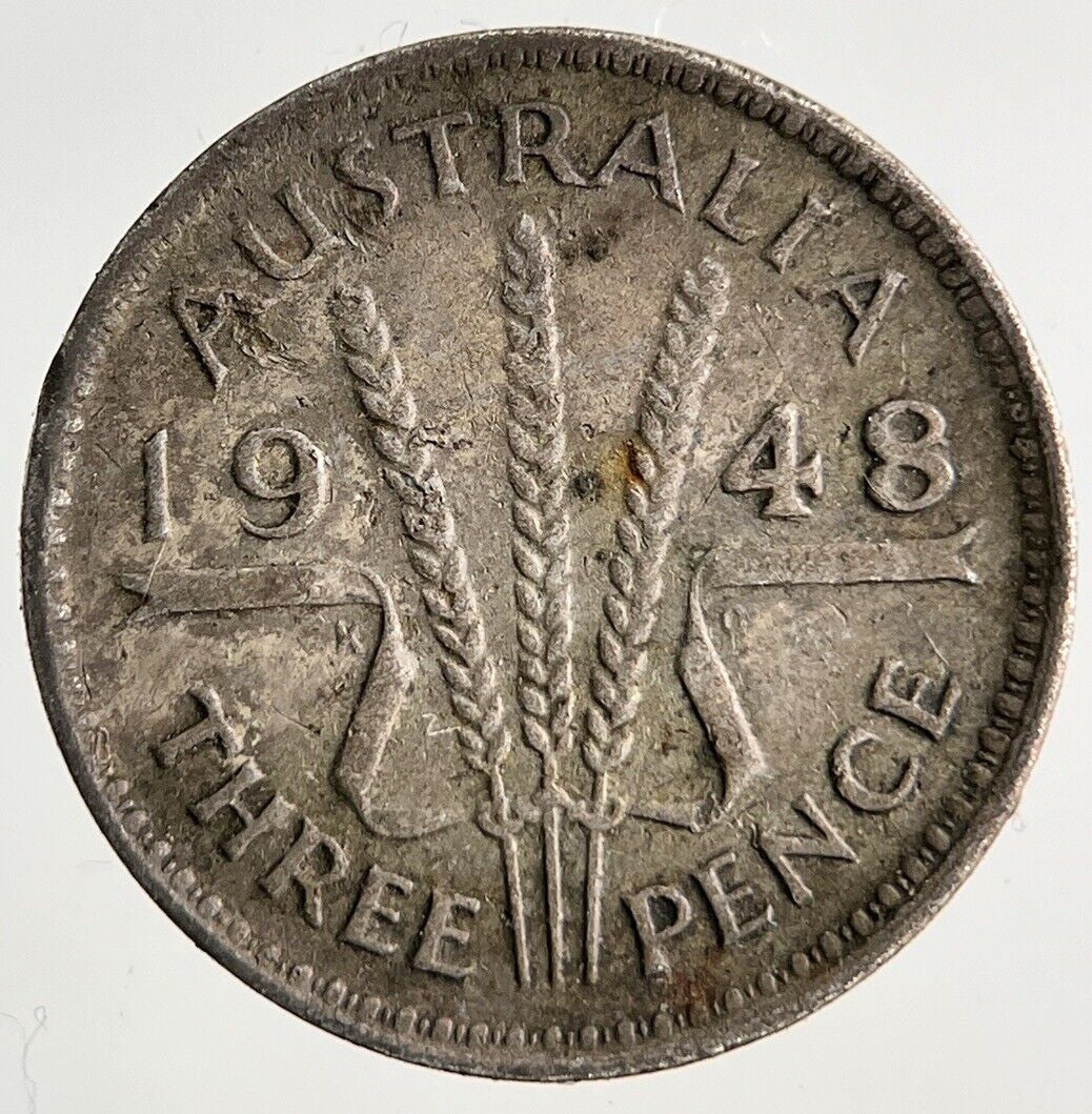 1948 Australia Threepence Silver Coin | Fine Collectable Grade