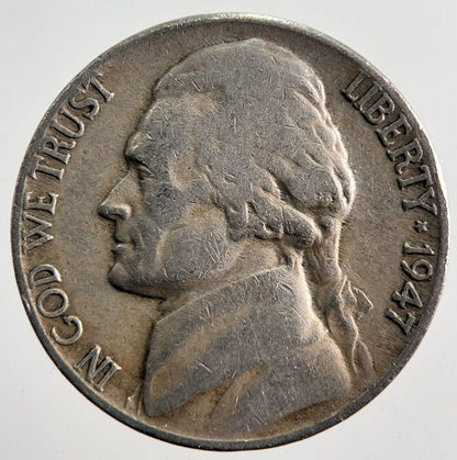 1947 US USA Jefferson Nickel Coin | Fine Collectable Grade