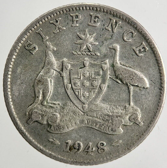 1948 Australia Silver Sixpence Coin | Collectable Grade