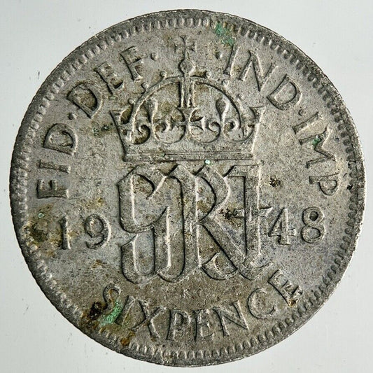 1948 George VI Sixpence Coin | Fine Collectable Grade