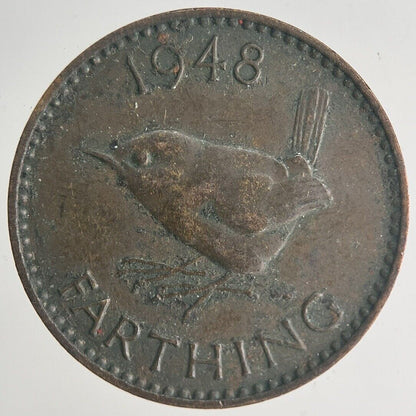 1948 George VI Wren Farthing Coin | Fine Collectable Grade