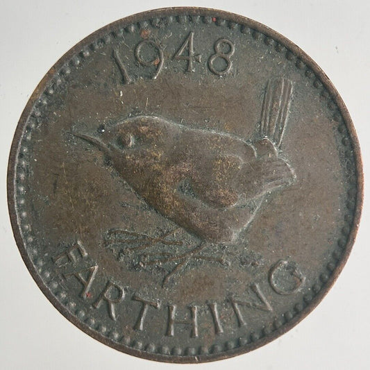 1948 George VI Wren Farthing Coin | Fine Collectable Grade