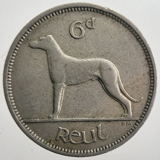 1948 Irish Dog Sixpence Coin | Very High Grade | a7753