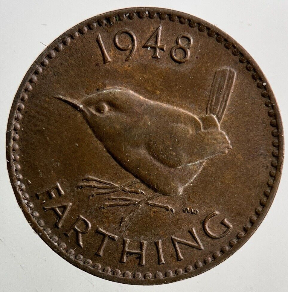 1948 George VI Wren Farthing Coin | Very High Grade