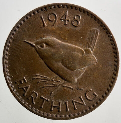 1948 George VI Wren Farthing Coin | Very High Grade