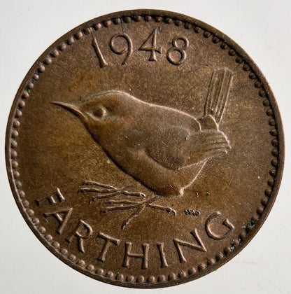1948 George VI Wren Farthing Coin | Very High Grade
