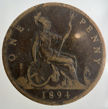 1894 Victoria One Penny Coin | Collectable Grade