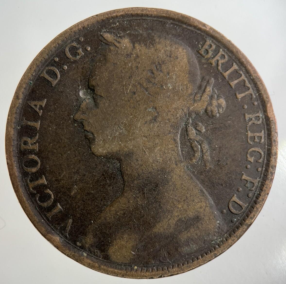 1894 Victoria One Penny Coin | Collectable Grade