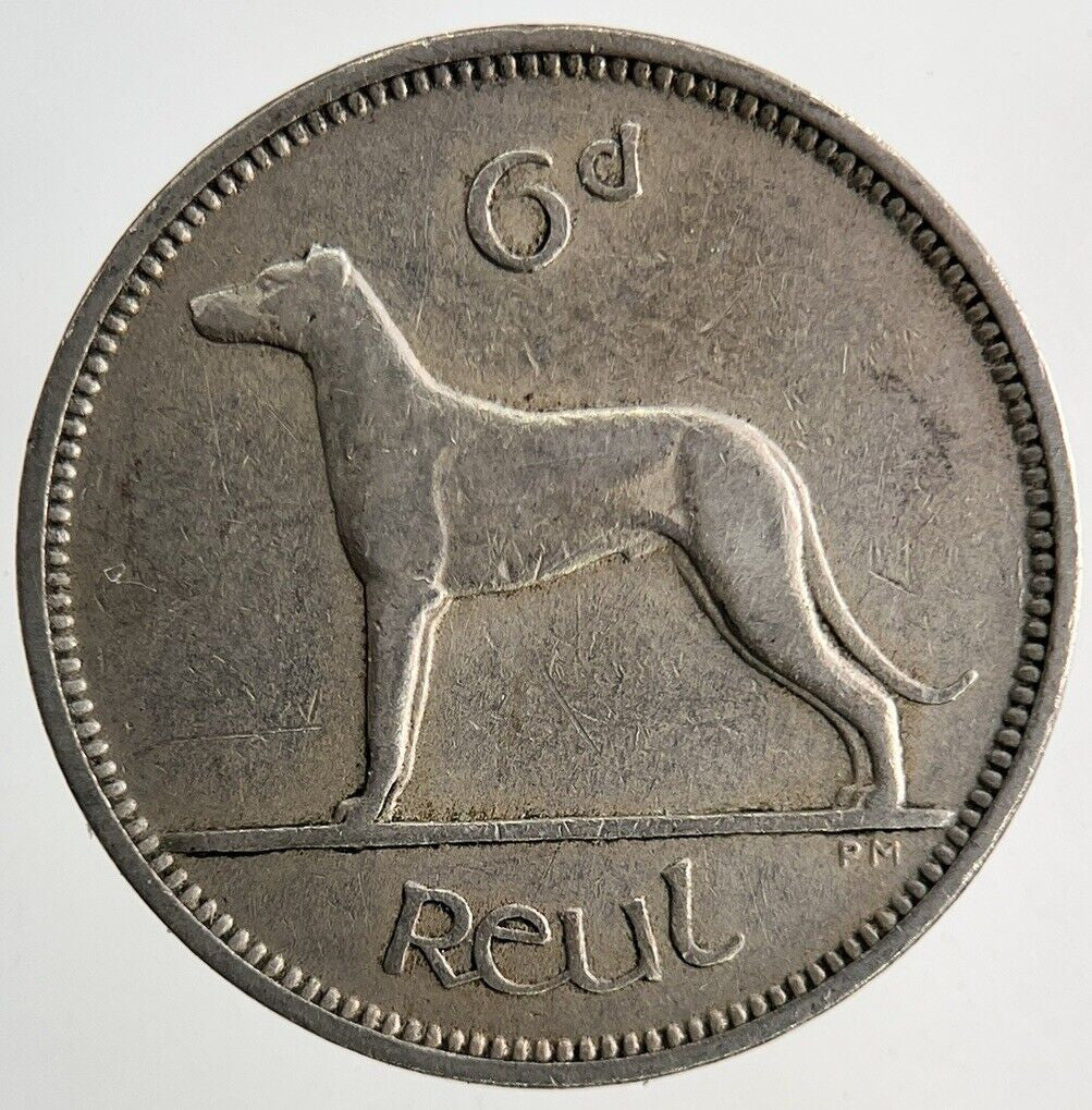 1948 Irish Dog Sixpence Coin | Very High Grade