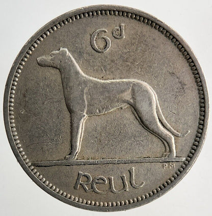 1948 Irish Dog Sixpence Coin | Very High Grade
