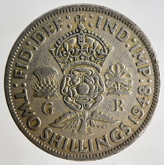 1948 George VI Florin / 2 Shillings Coin | Fine Collectable Grade