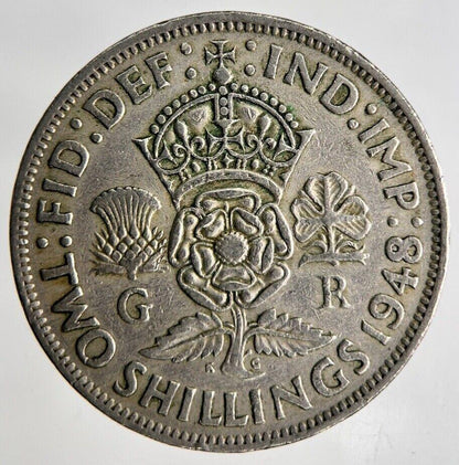 1948 George VI Florin / 2 Shillings Coin | Fine Collectable Grade