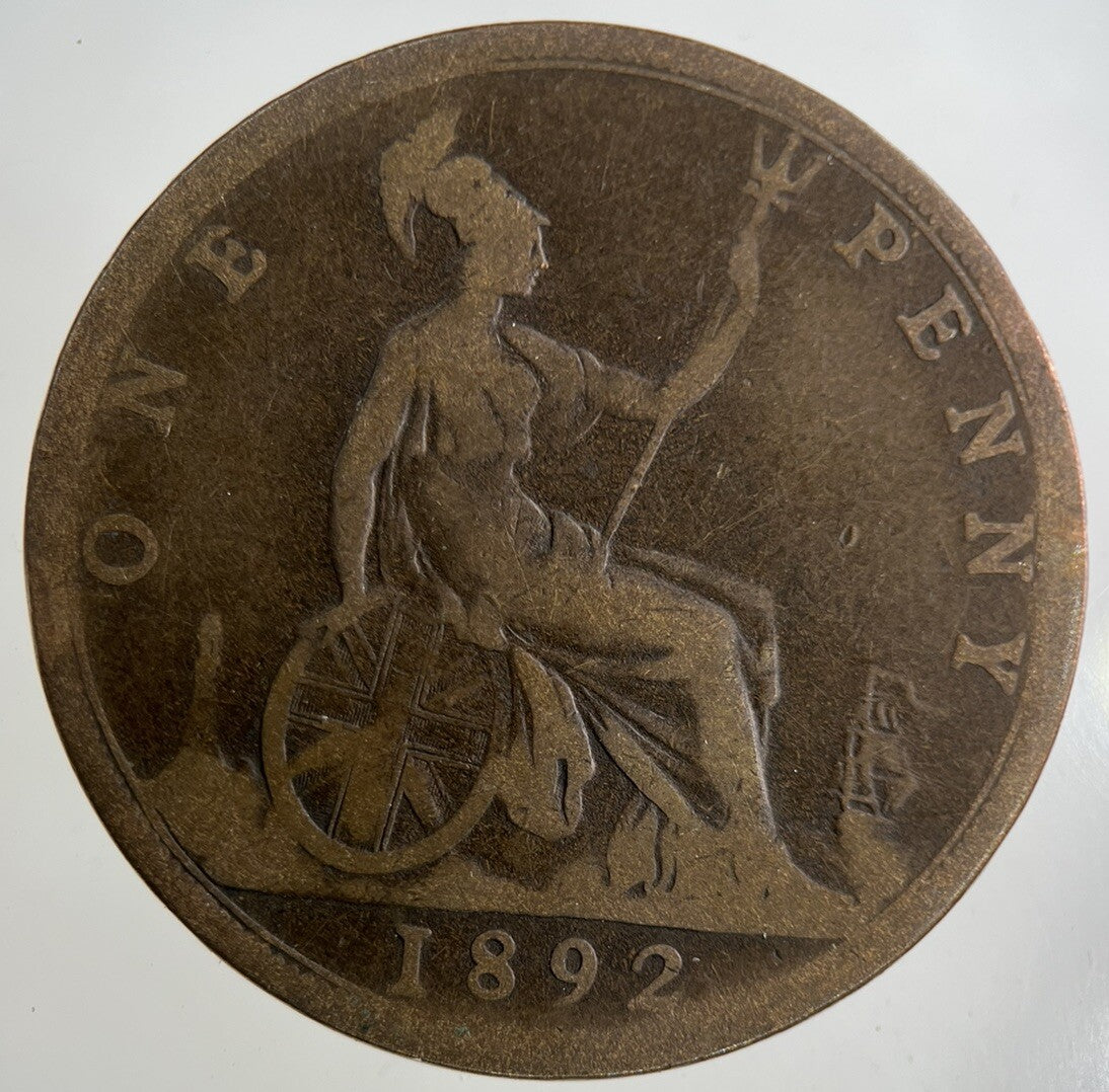 1892 Victoria One Penny Coin | Collectable Grade