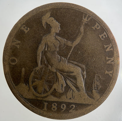 1892 Victoria One Penny Coin | Collectable Grade