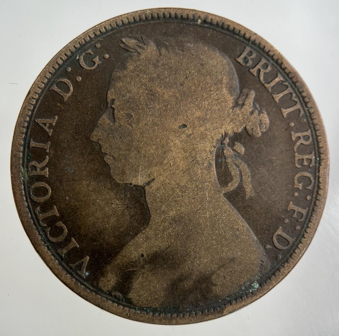 1892 Victoria One Penny Coin | Collectable Grade