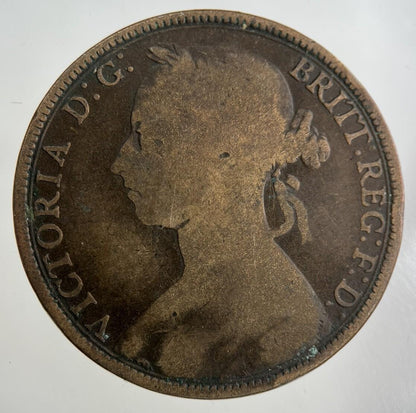 1892 Victoria One Penny Coin | Collectable Grade