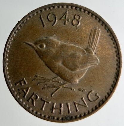 1948 George VI Wren Farthing Coin | Very High Grade