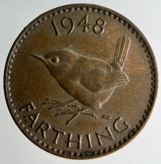 1948 George VI Wren Farthing Coin | Very High Grade