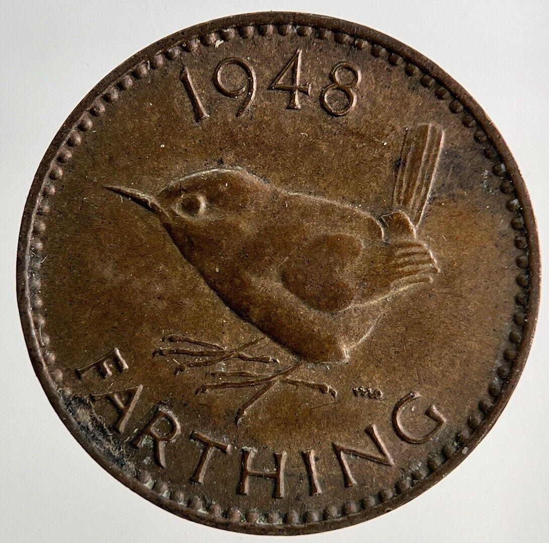 1948 George VI Wren Farthing Coin | Very High Grade