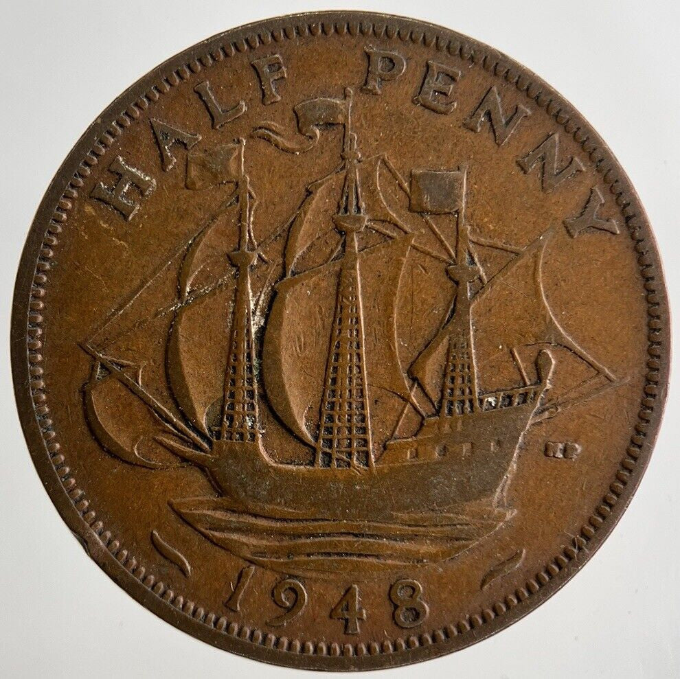 1948 George VI Half-Penny Coin | Collectable Grade