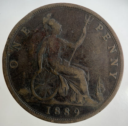 1889 Victoria One Penny Coin | Fine Collectable Grade