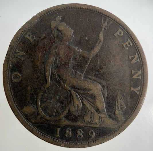 1889 Victoria One Penny Coin | Fine Collectable Grade
