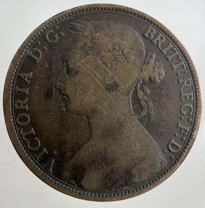 1889 Victoria One Penny Coin | Fine Collectable Grade