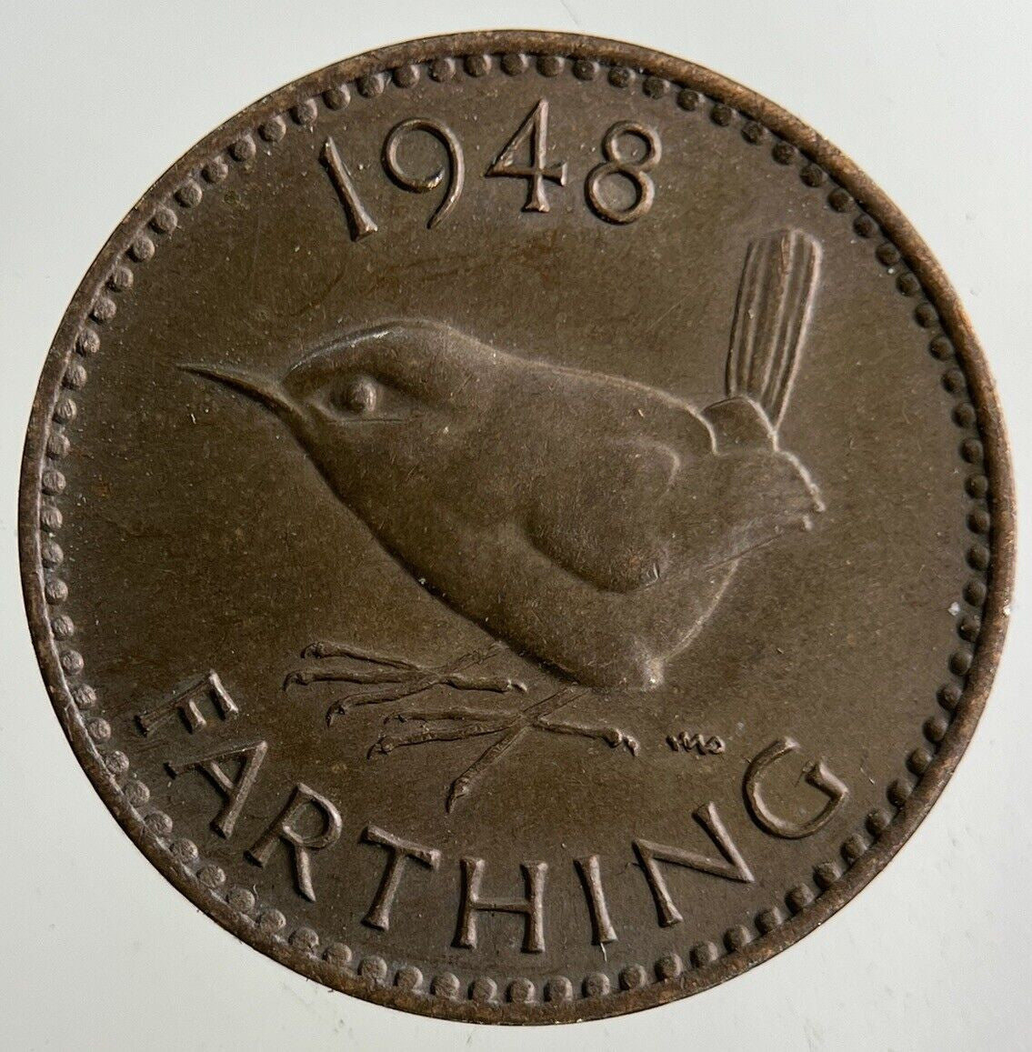 1948 George VI Wren Farthing Coin | Very High Grade