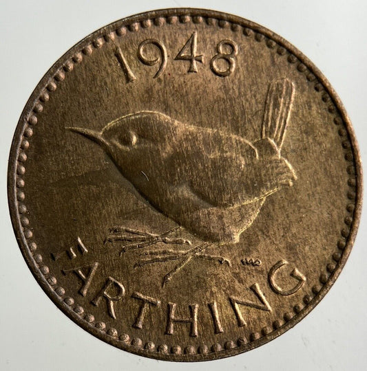 1948 George VI Wren Farthing Coin | Very High Grade
