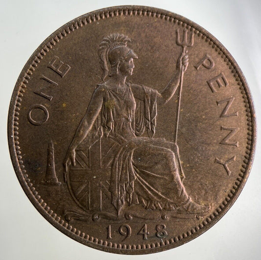 1948 George VI One Penny Coin | Very Fine Grade