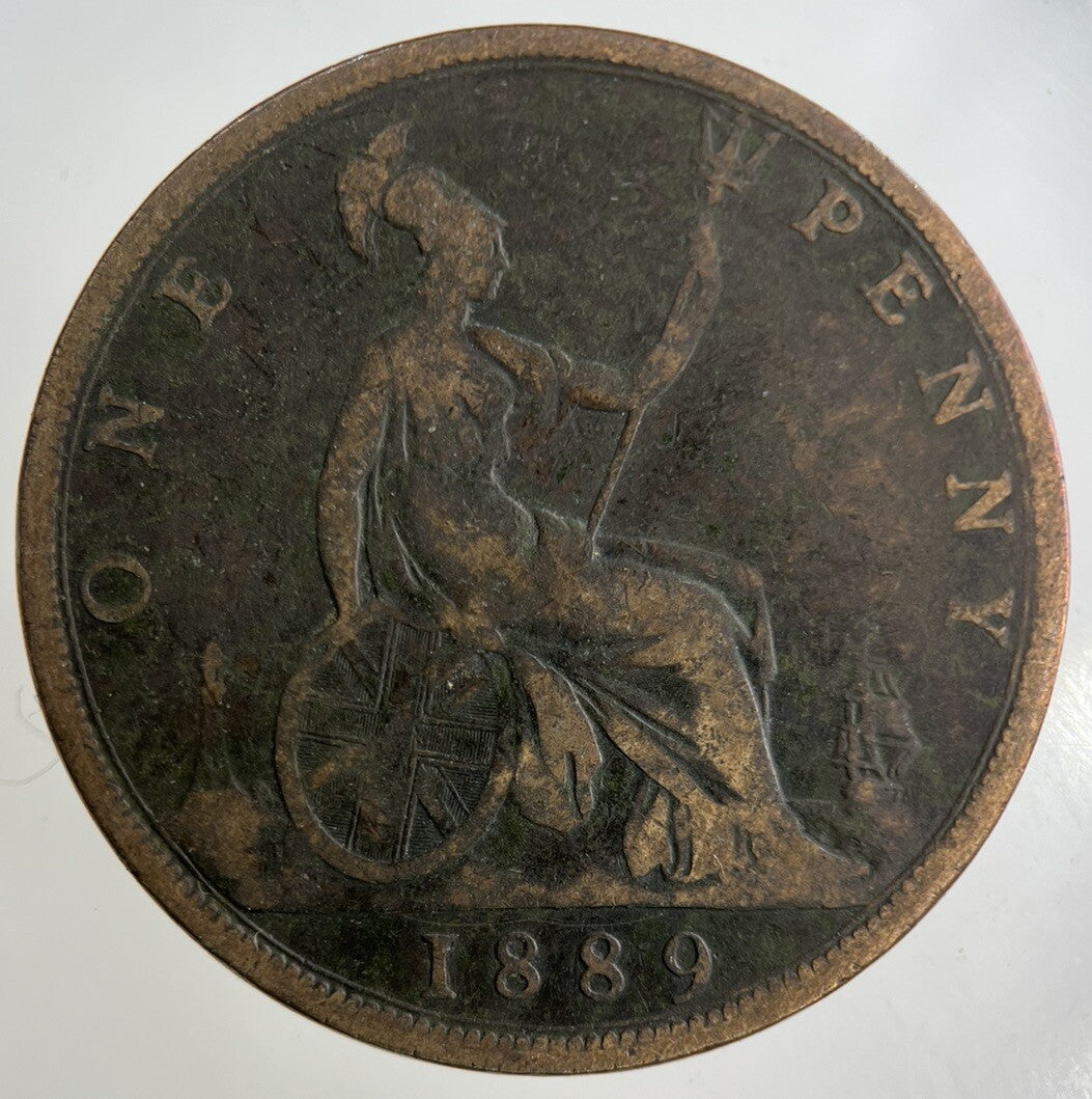 1889 Victoria One Penny Coin | Fine Collectable Grade