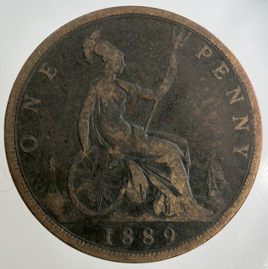 1889 Victoria One Penny Coin | Fine Collectable Grade