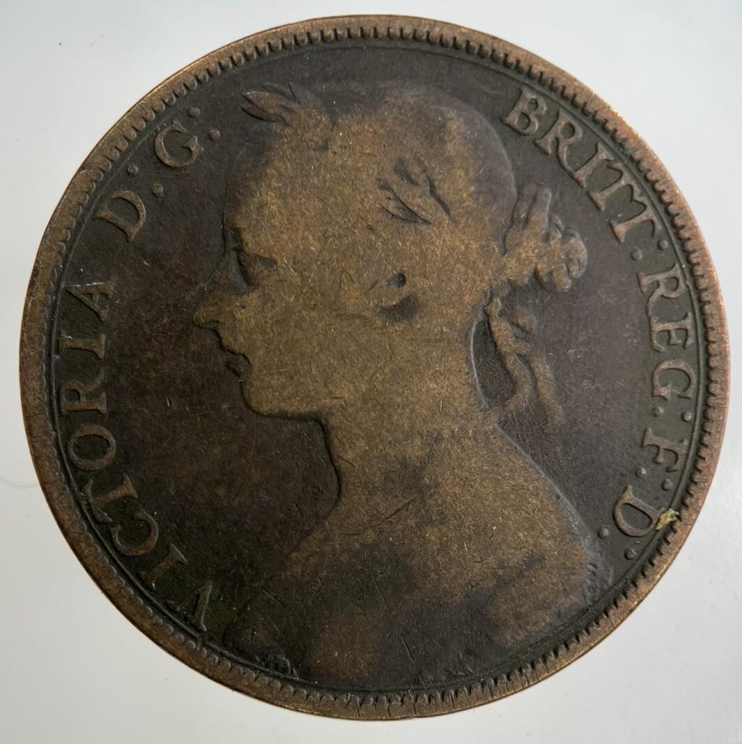 1889 Victoria One Penny Coin | Fine Collectable Grade