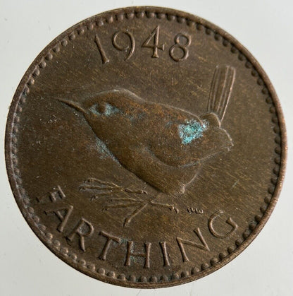 1948 George VI Wren Farthing Coin | Very High Grade