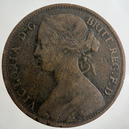 1861 Victoria One Penny Coin | Fine Collectable Grade