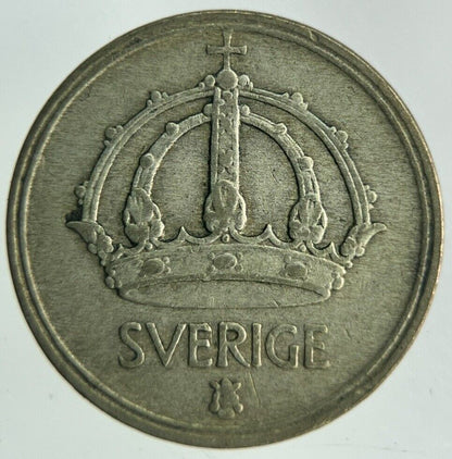 1948 Sweden 10 Ore Silver Coin | Fine Collectable Grade