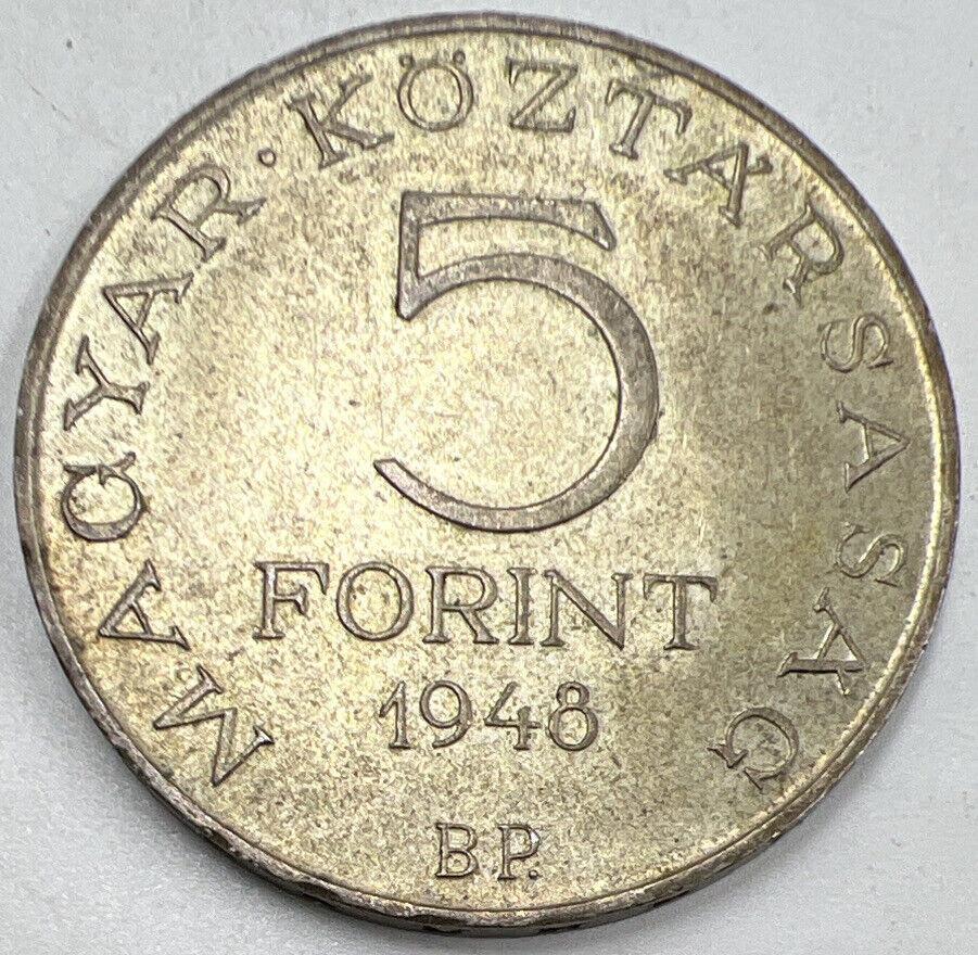 1948-BP 5 Forint | Hungary Silver Coin | Collectable Grade | a900